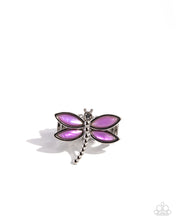 Load image into Gallery viewer, Dragonfly Dedication - Purple ring E073
