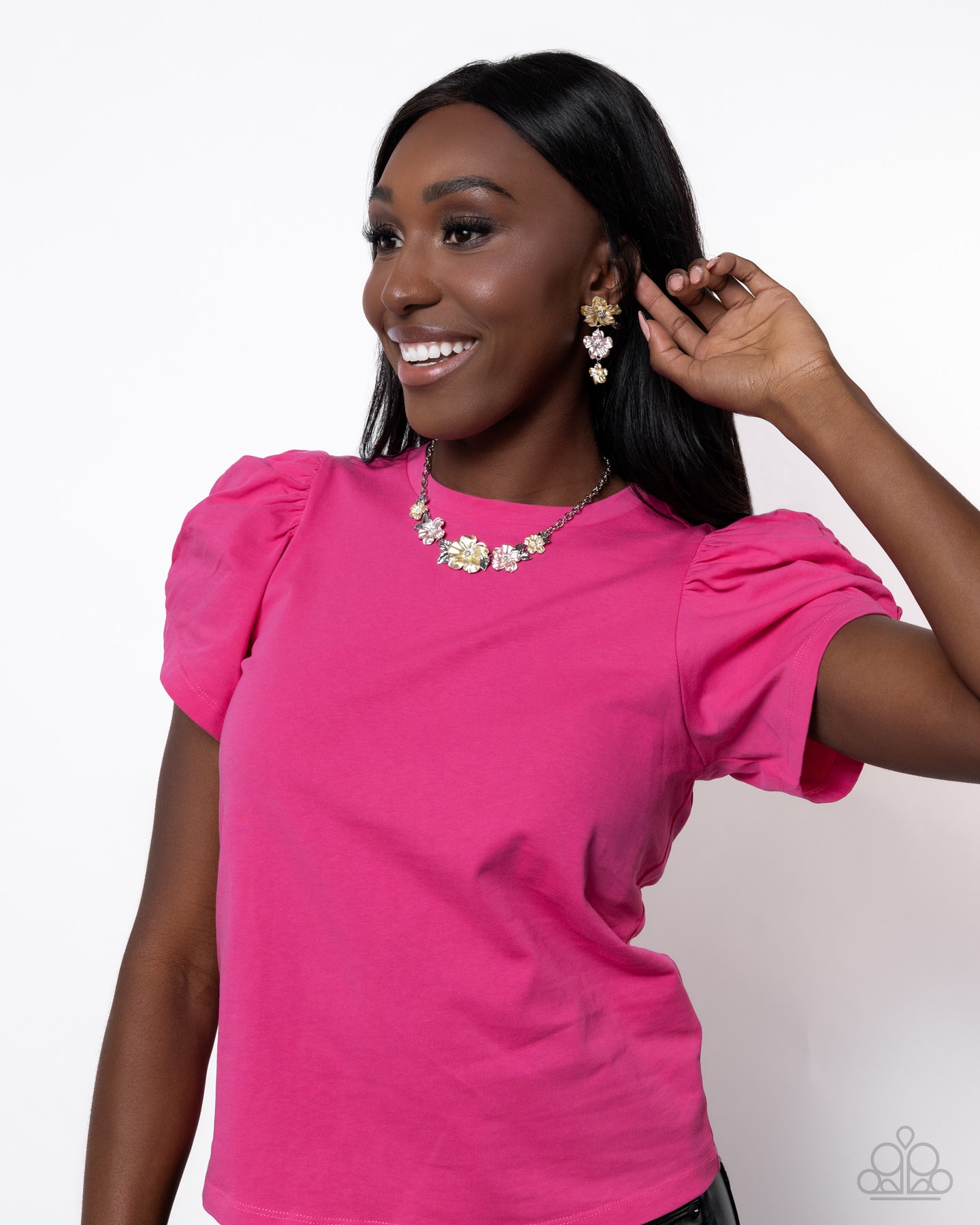 $16 SET: Bouquet Brilliance - Yellow necklace + earring 672