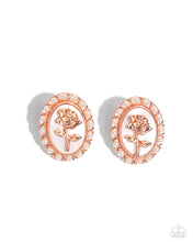 Load image into Gallery viewer, $16 SET: Rosy Relic - Copper post earring + matching ring C024C
