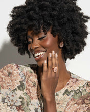 Load image into Gallery viewer, $16 SET: Rosy Relic - Copper post earring + matching ring C024C
