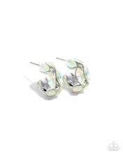 Load image into Gallery viewer, Dazzling Destiny - Green hoop earring E013
