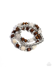 Load image into Gallery viewer, DIVERSIFIED Wood - Silver bracelet G049
