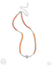 Load image into Gallery viewer, $16 SET: Aerial Action - Orange necklace + matching bracelet BOX 9
