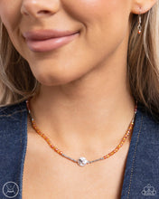 Load image into Gallery viewer, $16 SET: Aerial Action - Orange necklace + matching bracelet BOX 9
