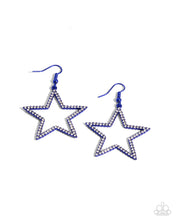 Load image into Gallery viewer, Streamlined Stars - Blue earring D058
