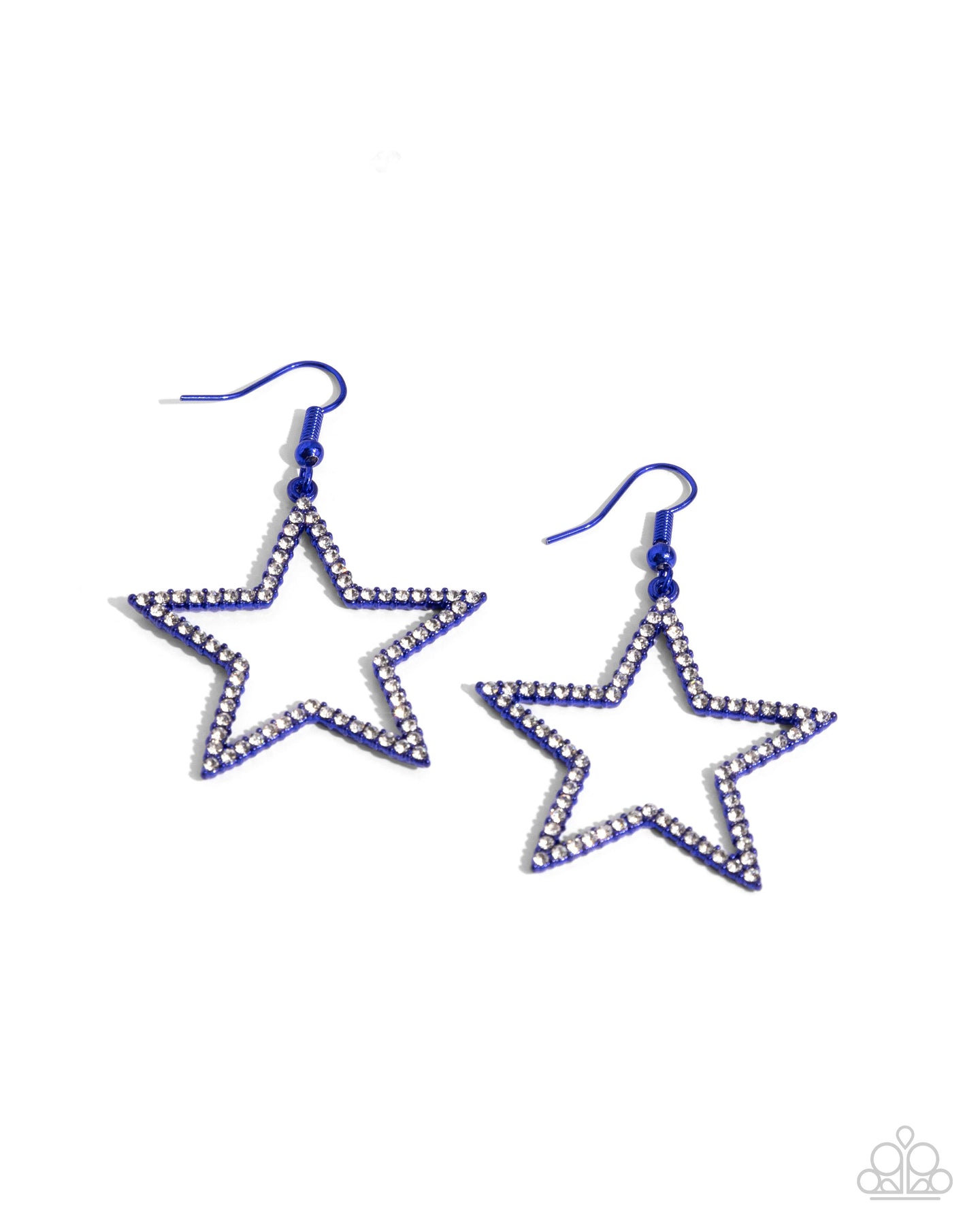 Streamlined Stars - Blue earring D058