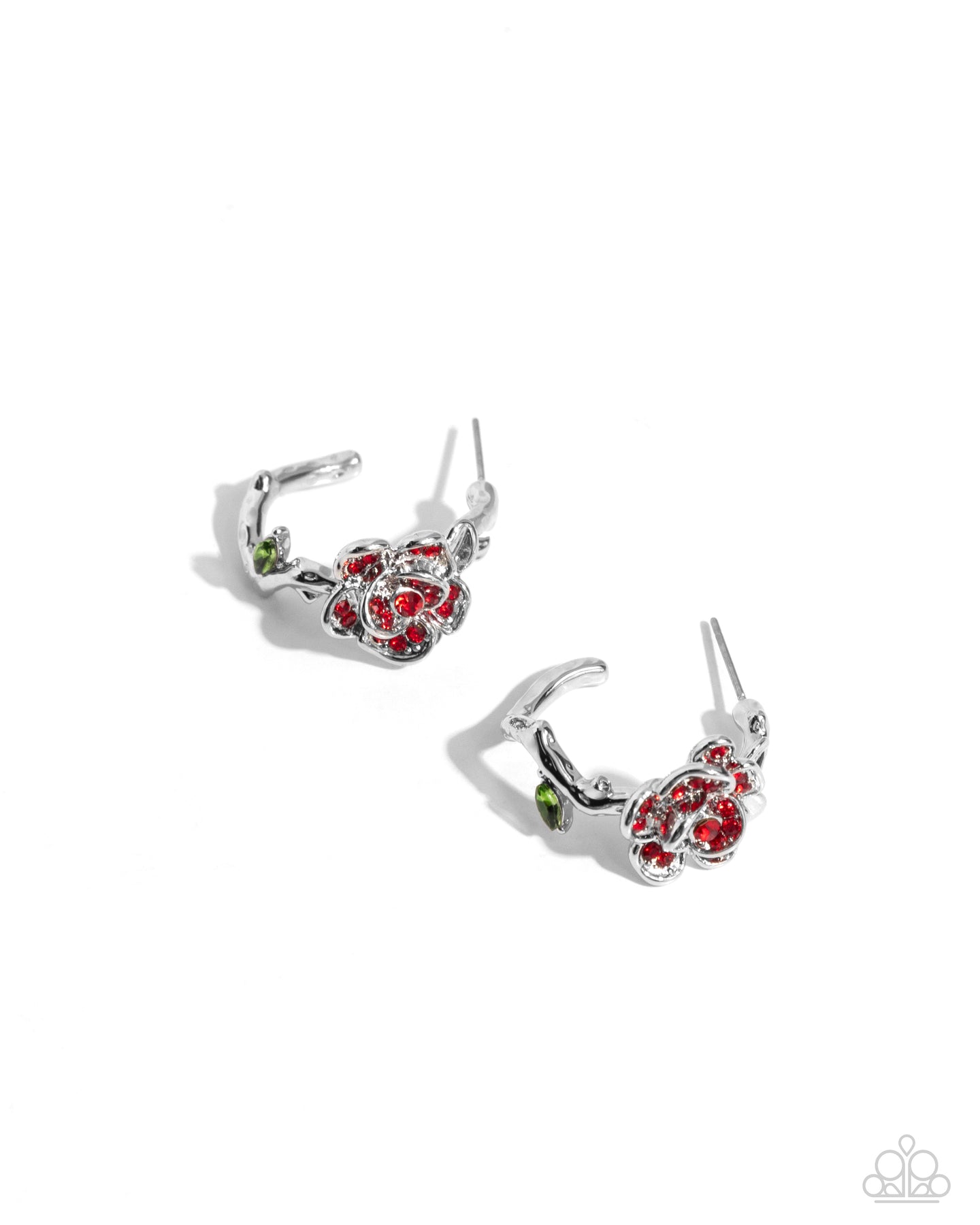 Mother ROSE Best - Red hoop earring D035
