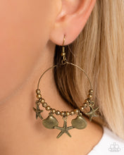 Load image into Gallery viewer, Coastal Conversation - Brass earring D005
