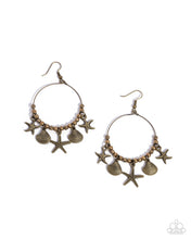 Load image into Gallery viewer, Coastal Conversation - Brass earring D005
