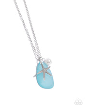 Load image into Gallery viewer, Sea Glass Stash - Blue necklace E019
