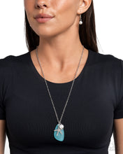 Load image into Gallery viewer, Sea Glass Stash - Blue necklace E019
