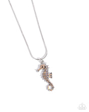 Load image into Gallery viewer, Seahorse Shanty - Orange necklace E019

