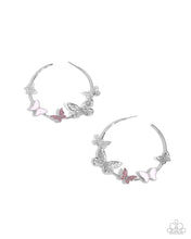 Load image into Gallery viewer, Aerial Allegiance - Pink hoop earring D075
