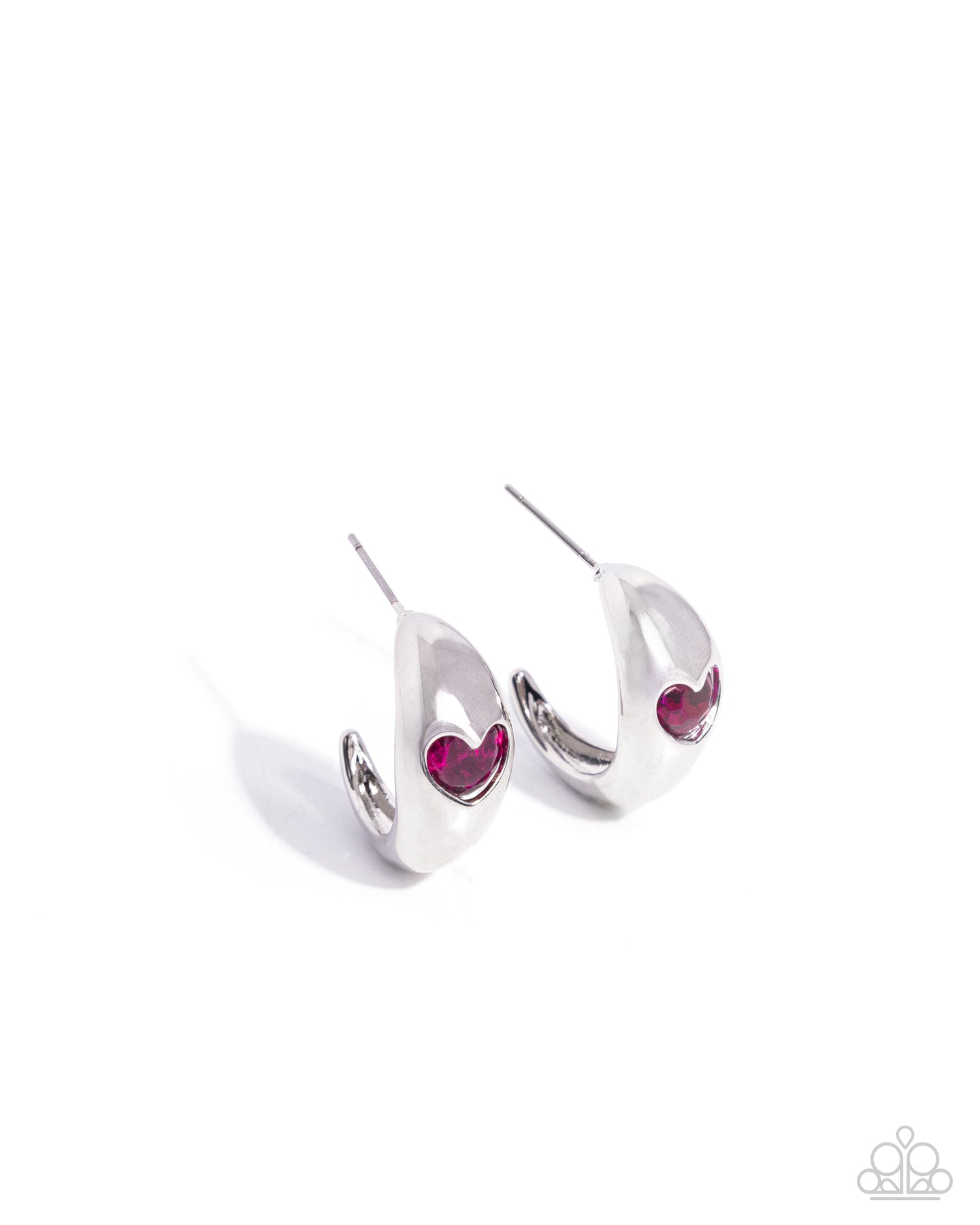Perfect Point - Pink hoop earring B001