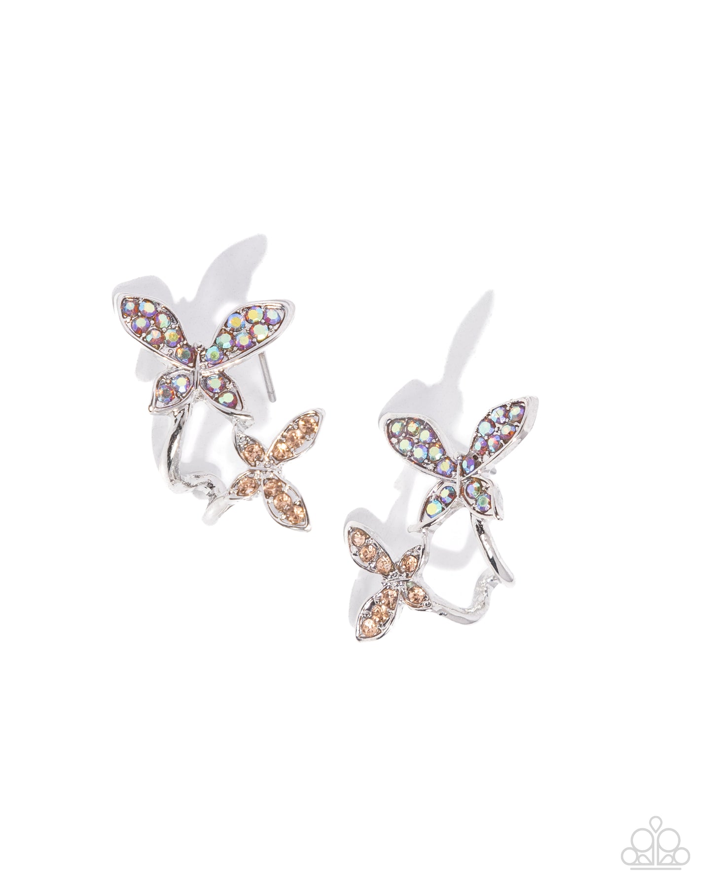 Adorably Aerial - Orange hoop earring B126