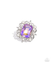 Load image into Gallery viewer, Framed Flourish - Purple ring E018
