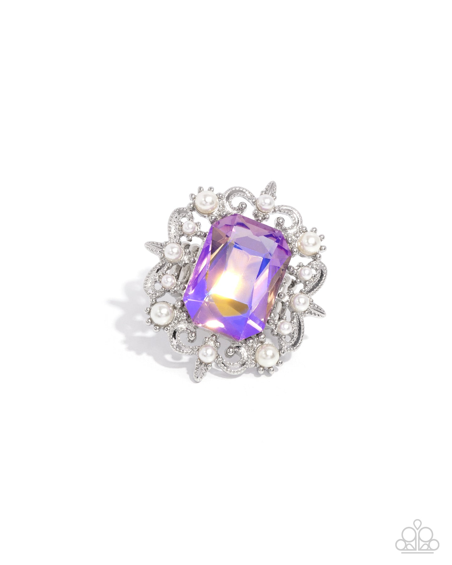 Framed Flourish - Purple ring E018