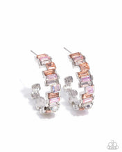 Load image into Gallery viewer, Fashionably Framed - Orange hoop earring B011
