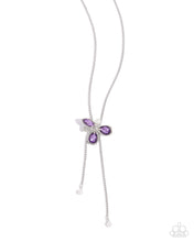 Load image into Gallery viewer, $16 SET: FLORAL Values - Purple necklace + matching ring A039
