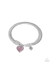 Load image into Gallery viewer, Heart Hour - Pink bracelet E010
