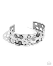 Load image into Gallery viewer, Embellished Empire - Silver cuff bracelet E044
