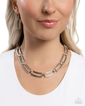 Load image into Gallery viewer, Technical Texture - Silver necklace D039
