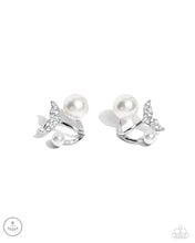 Load image into Gallery viewer, Modular Mermaid - White hoop earring B031
