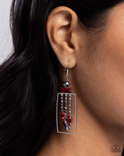 Load image into Gallery viewer, Framed Feature - Red earring B058
