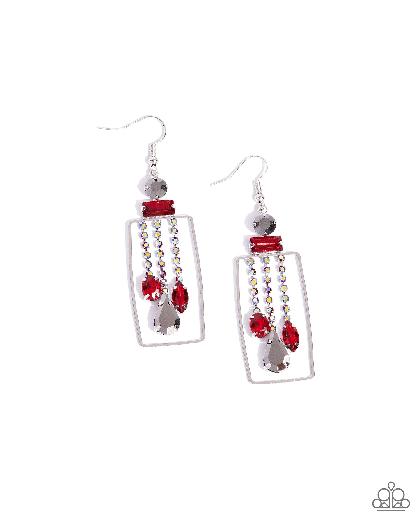 Framed Feature - Red earring B058