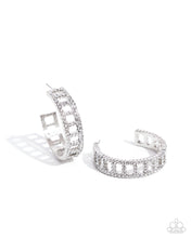 Load image into Gallery viewer, Bridging Brilliance - White hoop earring 2024 Convention Exclusive Box 11
