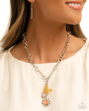 Load image into Gallery viewer, $16 SET: Aerial Adventure - Orange necklace + matching bracelet A034
