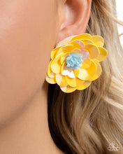 Load image into Gallery viewer, Floating Florals - Yellow earring MR1
