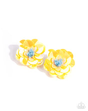 Load image into Gallery viewer, Floating Florals - Yellow earring MR1
