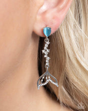 Load image into Gallery viewer, Mermaid Motivation - Blue post earring B069
