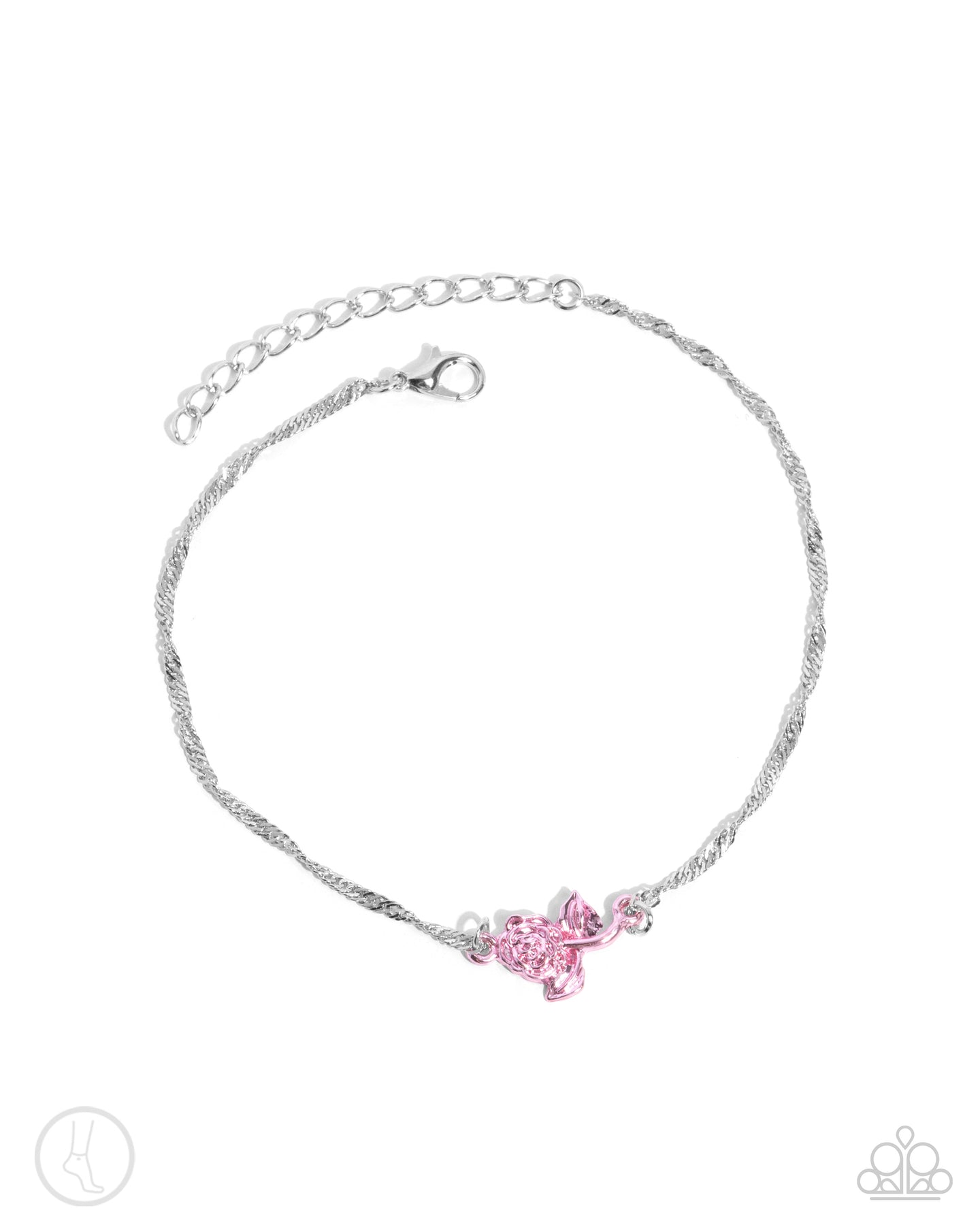 Rose Review - Pink anklet E022