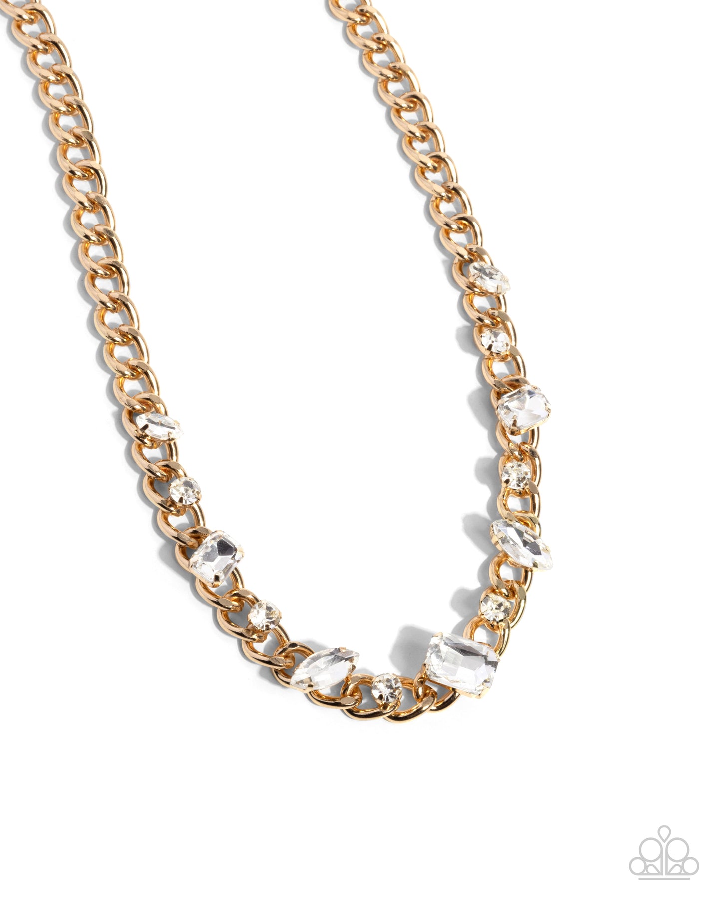 Pronged Perfection - Gold necklace E055