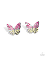 Load image into Gallery viewer, Aerial Appreciation - Pink post earring D066
