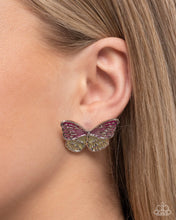 Load image into Gallery viewer, Aerial Appreciation - Pink post earring D066
