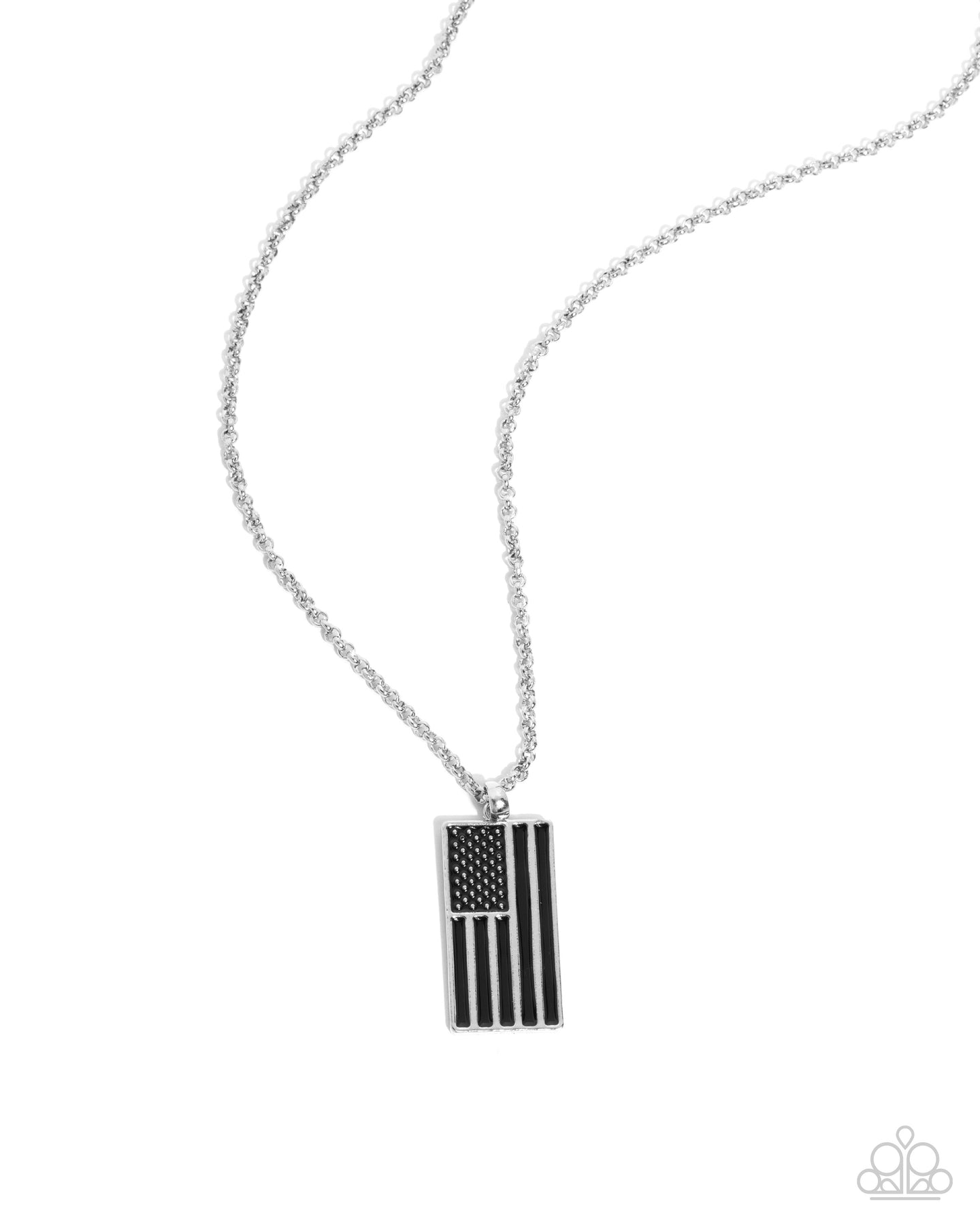 Patriotic Pastime - Black necklace E055