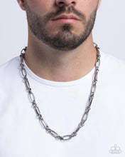 Load image into Gallery viewer, Trenchant Texture - Silver men’s necklace BOX 6
