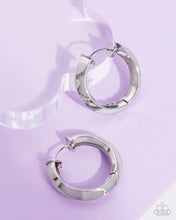 Load image into Gallery viewer, Hinged Homage - Silver hinge hoop earring C027
