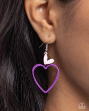 Load image into Gallery viewer, Acceptable Affection - Purple earring A091
