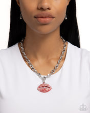 Load image into Gallery viewer, Keepsake Kisser - Red necklace A025
