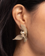 Load image into Gallery viewer, Bird of PLAY - Gold post earring D030
