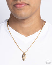 Load image into Gallery viewer, Wolf Warrior - Gold urban necklace D005
