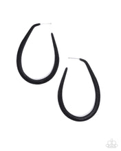 Load image into Gallery viewer, The Right Angle - Black hoop earring B052
