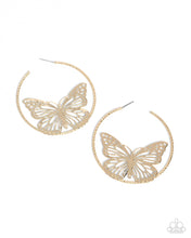 Load image into Gallery viewer, Aerial Alias - Gold hoop earring A002
