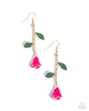 Load image into Gallery viewer, Rose Reality - Pink earring D049
