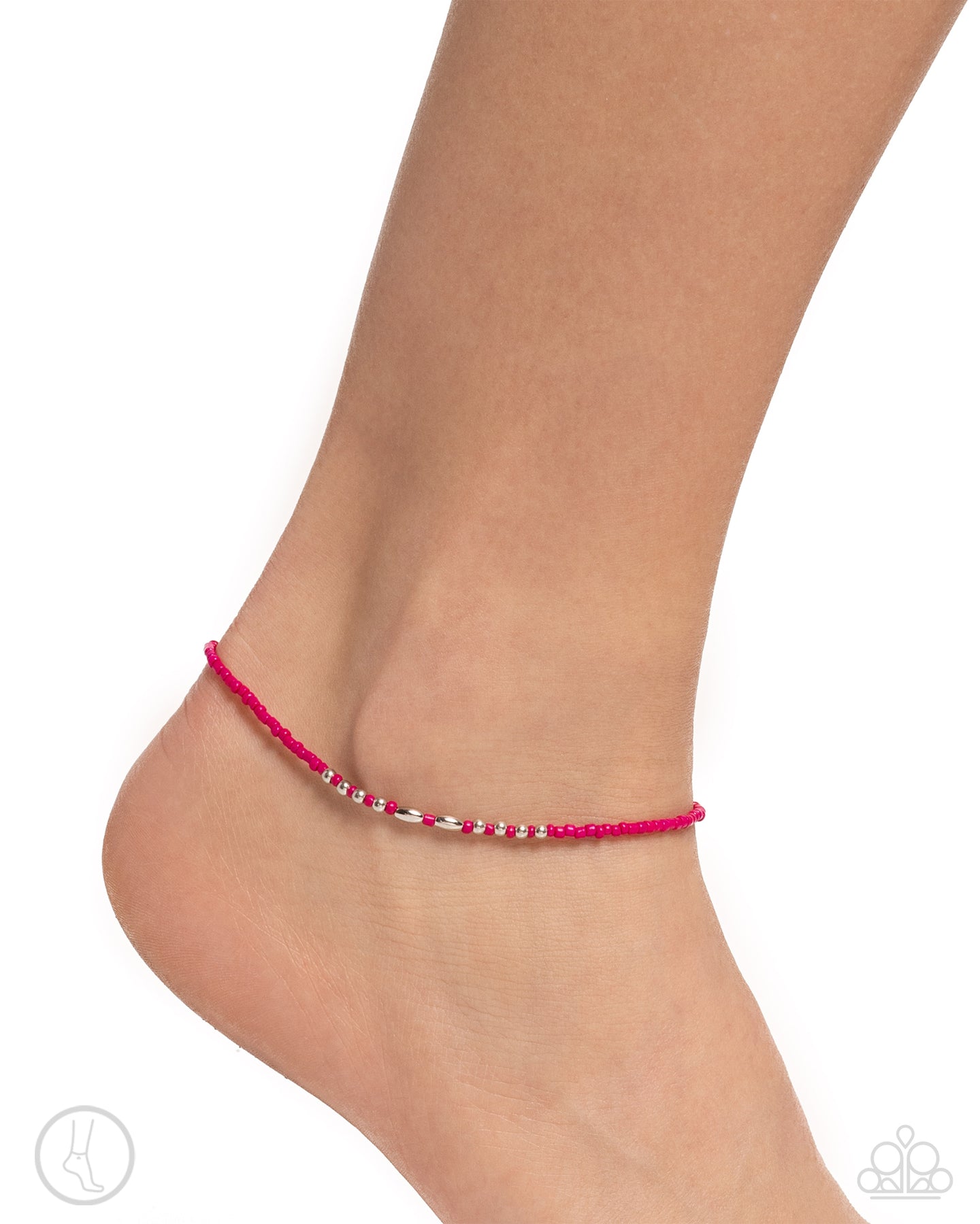 Basic Brightness - Pink anklet E015