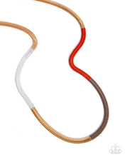 Load image into Gallery viewer, Patterned Pageantry - Orange necklace E017
